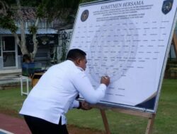 Komitmen Bersama Berantas Halinar, Lapas Metro Gelar Deklarasi Anti Halinar Dihadiri Aparat Penegak Hukum