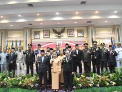Kasrem 043/Gatam Hadiri Pelantikan dan Pengambilan Sumpah Jabatan Sekda Provinsi Lampung