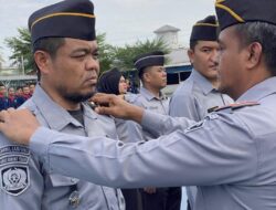 Upacara Penyematan Kenaikan Pangkat Pegawai Rutan Kelas I Bandar Lampung, Karutan Azhar : Selamat Jadikan Ini Motivasi Untuk Terus Berkarya