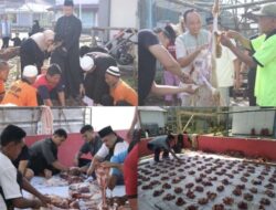 Momen Iduladha 1446 H, Warga Binaan Bersama Petugas Lapas Kotaagung Sembelih 13 Ekor Hewan Kurban Untuk Dibagikan Kepada Masyarakat