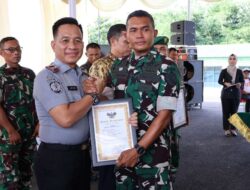 Sebagai Bentuk Apresiasi atas Sinergitas, Lapas Kotabumi Dapat Penghargaan dari Kodim 0412 LU