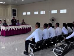 Bentuk Karakter Disiplin dan Integritas, Kepala KPLP Lapas Muara Enim Beri Materi Kepada CPNS Baru