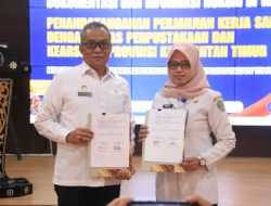 Kanwil Kemenkum Laksanakan Pembinaan JDIH dan Teken Perjanjian Kerja Sama dengan Dinas Perpustakaan dan Kearsipan Provinsi Kaltim