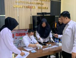 Bebas Narkoba, Rutan Kelas I Bandar Lampung Tingkatkan Pengawasan Internal Dengan Lakukan Tes Urine Dadakan