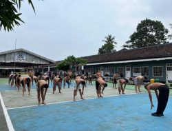 Bina Fisik Setiap Pagi, Warga Binaan Rutan Sukadana Semangat Ikuti Olahraga Pagi