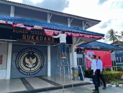 Semarak HUT RI Ke-80, Rutan Sukadana Lakukan Pemasangan Banner dan Umbul-Umbul