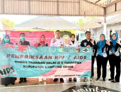 Berikan Layanan Prima, Rutan Sukadana Gandeng Puskesmas Sukadana Gelar Skrining HIV Bagi Warga Binaan