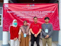 Layanan Kesehatan Gratis Untuk Masyarakat Sejahtera, Rutan Sukadana Tunjukkan Komitmen Berikan Pelyanan Prima