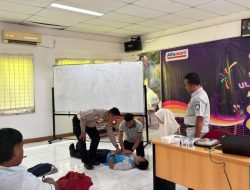 Jasa Raharja Bersama Mitra Sosialisasi Keselamatan Berlalu Lintas dan Pelatihan PPGD kepada Karyawan PT. Sumber Alfaria Trijaya Kotabumi