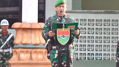 Upacara Bulanan, Kasdam XXI/RI Sampaikan Amanat Pangdam Mayjen TNI Kristomei Sianturi