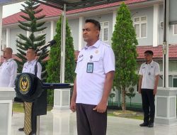 Karutan Kelas I Bandar Lampung Pimpin Upacara Hari Kesadaran Nasional Dengan Kolaborasi Petugas dan Warga Binaan