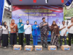 Gerakan Pangan Murah, Layanan Kesehatan dan Donor Darah Warnai Perayaan HUT PMI dan TNI AL