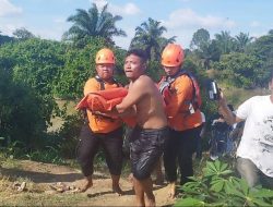 Tim SAR Gabungan Berhasil Temukan Korban Tenggelam di Sungai Way Pengubuan Lampung Tengah