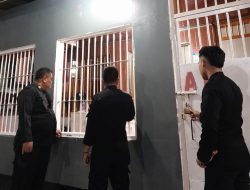 Rutan Sukadana Tingkatkan Kewaspadaan, Petugas Gelar Kontrol Keliling Blok Hunian Malam Hari