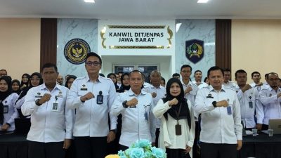 Kanwil Ditjenpas Jawa Barat dan Tim Biro Perencanaan dan Keuangan Setjen Kemenimipas Gelar Bimbingan Teknis Pengelola Keuangan Menuju Desentralisasi Pembayaran Tunjangan Kinerja