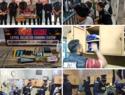 Lapas Kelas IIB Gunung Sugih Laksanakan Razia Kamar Hunian Warga Binaan