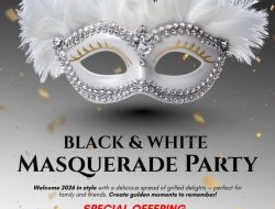 Arte Hotel Bandar Lampung Sambut Tahun Baru 2026 dengan “Black & White Masquerade Party”