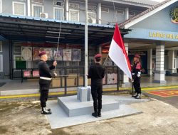 Lapas Kelas I Bandar Lampung Konsisten Laksanakan Pengibaran dan Penurunan Bendera Sesuai Aturan