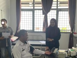 Semarak Hari Bakti Kementerian Imigrasi dan Pemasyarakatan, Lapas Kotaagung Gelar Pemeriksaan Kesehatan Bagi Pegawai serta Warga Binaan dan Masyarakat Sekitar