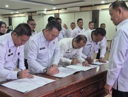 Kepala Rutan Kelas IIB Menggala Melaksanakan Penandatanganan Perjanjian Kinerja 2025 Bersama Seluruh UPT Pemasyarakatan se-Lampung