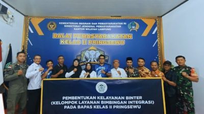 Bapas Kelas II Pringsewu Perkuat Sinergi dengan APH dan Pemerintah Pekon Yogyakarta Bentuk Kelayan Binter