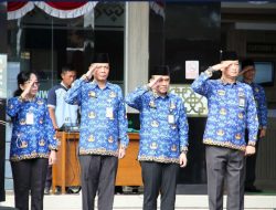 Kakanwil Ditjenpas Lampung Ikuti Upacara Bersama Peringati Hari Korpri ke-54