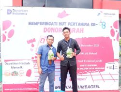 Peringati HUT Pertamina ke-68, Pertamina Patra Niaga Regional Sumbagsel Gelar Donor Darah dan Pemeriksaan VCT