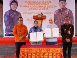 Wakil Gubernur Lampung Teken MoU DTSEN pada Sosialisasi SE2026, Tegaskan Data Jadi Kompas Pembangunan