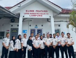 Study Tiru Poliklinik, Jajaran Seksi Pelayanan Tahanan Kunjungi Lapas Narkotika Kelas IIA Bandar Lampung
