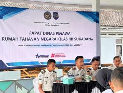 Rapat Dinas Pegawai Rutan Sukadana, Teguhkan Implementasi 15 Program Aksi Menteri Imipas