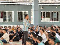 Perkuat Kamtib dan Disiplin, Kepala Rutan Kelas IIB Sukadana Beri Pengarahan kepada Seluruh Warga Binaan