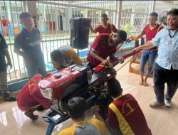 Warga Binaan Lapas Kelas I Bandar Lampung Racik Semir Ban Kualitas Premium di Bengkel Kerja