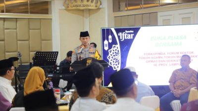 Rektor Hadiri Buka Bersama di Kantor Polda Lampung