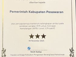 Pemkab Pesawaran Raih Penghargaan UKPBJ Proaktif dari LKPP RI