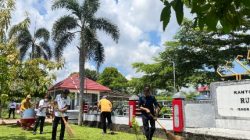 Bangun Budaya Bersih, Rutan Sukadana Libatkan Petugas dan Warga Binaan Tamping Dalam Kerja Bakti