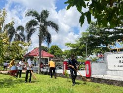 Bangun Budaya Bersih, Rutan Sukadana Libatkan Petugas dan Warga Binaan Tamping Dalam Kerja Bakti