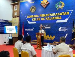 Kalapas Kalianda Terima Kunjungan PLH Kakanwil Ditjenpas Lampung Dalam Perkuat Pelaksanaan Tugas Pemasyarakatan