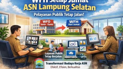 ASN Lampung Selatan WFH Tiap Jumat, Pemkab Pastikan Pelayanan Publik Tetap Jalan