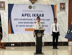 Kepala Lapas Banyuasin Pimpin Apel Ikrar Serentak Halinar Tegaskan Komitmen Bersih Narkoba dan HP Ilegal