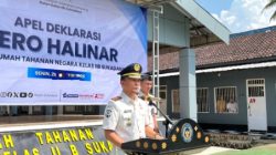 Karutan Sukadana Pimpin Apel Deklarasi Zero Halinar untuk Perkuat Komitmen Pemasyarakatan Bersih dan Berintegritas