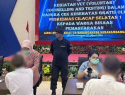 Wujudkan Lapas Sehat, Warga Binaan Ikuti VCT Mobile dan Cek Kesehatan Gratis