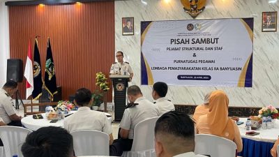 Kepala Lapas Banyuasin Pimpin Acara Pisah Sambut dan Lepas Pegawai Purna Tugas dengan Hangat dan Penuh Haru