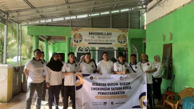 Lapas Kelas IIB Banyuasin Lakukan Bersih-bersih Fasilitas Umum Dalam Peringati Hari Bakti Pemasyarakatan ke-62