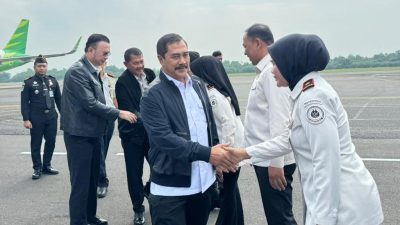 Kepala Lapas Kelas I Bandar Lampung Sambut Kedatangan Menteri Imigrasi dan Pemasyarakatan