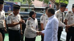 Kalapas Amiek Diyah Ambarwati Turut Sambut Kedatangan Menteri Imigrasi dan Pemasyarakatan di Kantor Imigrasi Lampung