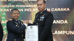 Kepala Rutan Bandar Lampung Terima Penghargaan Pelaporan Caraka Tepat Waktu Terbaik III