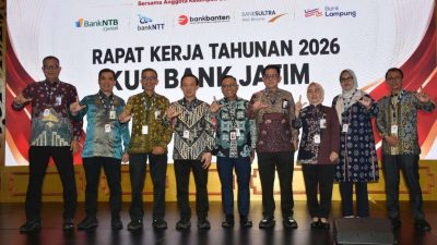 Sekdaprov dan Direksi Bank Lampung Hadiri Rapat Kerja KUB Bank Jatim Bersama Wagub Jatim dan Para Gubernur Anggota KUB