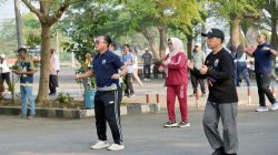 Jaga Kebugaran di Tengah Padatnya Tugas, ASN Lampung Selatan Kompak Senam Bersama di GWH