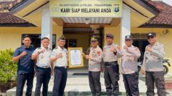 Berhasil Tangkap Napi Kabur, Karutan Sukadana Serahkan Penghargaan Kepada Polsek Penawartama
