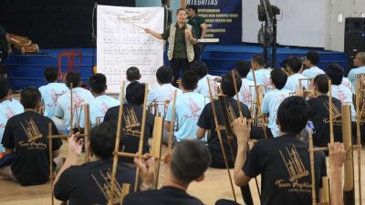 Asah Bakat dan Lestarikan Budaya, Lapas Cibinong Manfaatkan Seni Musik Tradisional Angklung Sebagai Media Pembinaan